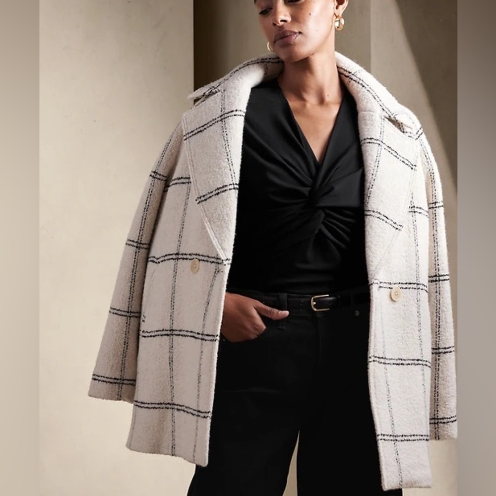 NWT BANANA REPUBLIC OVERSIZED ITALIAN BOUCLÉ COCOON JACKET